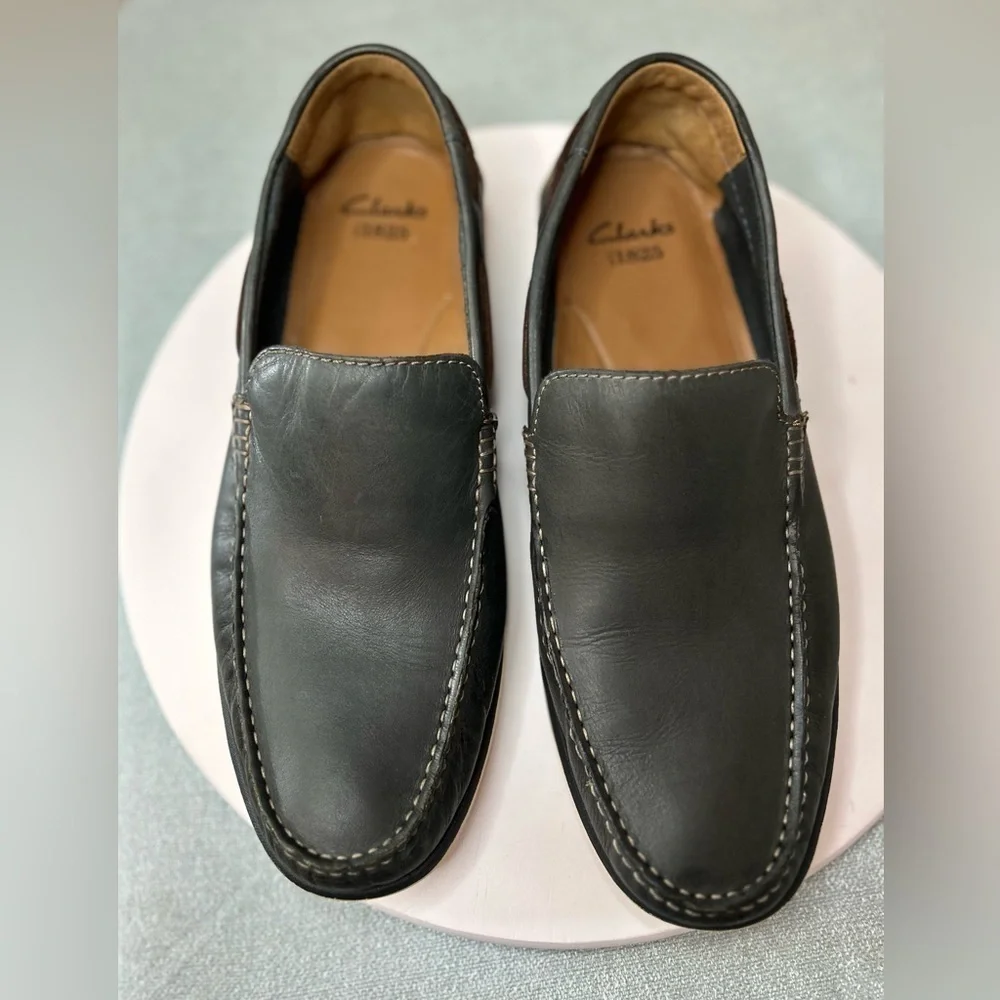 Clarks Kelan Lane Navy Leather Loafers Men’s Size 11